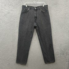 Vintage Levis Jeans Mens 36x32 Black Denim 540 Flex Brown Tab 90s Made In USA