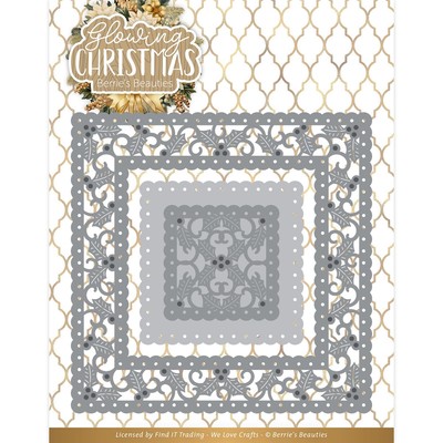 Find It Trading Berries Beauties Stanzrahmen quadratisch, leuchtende Weihnachten 5A00
