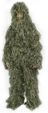 New Ghillie Suit XL/XXL Camo Woodland Camouflage Forest Hunting 4-Piece + Bag