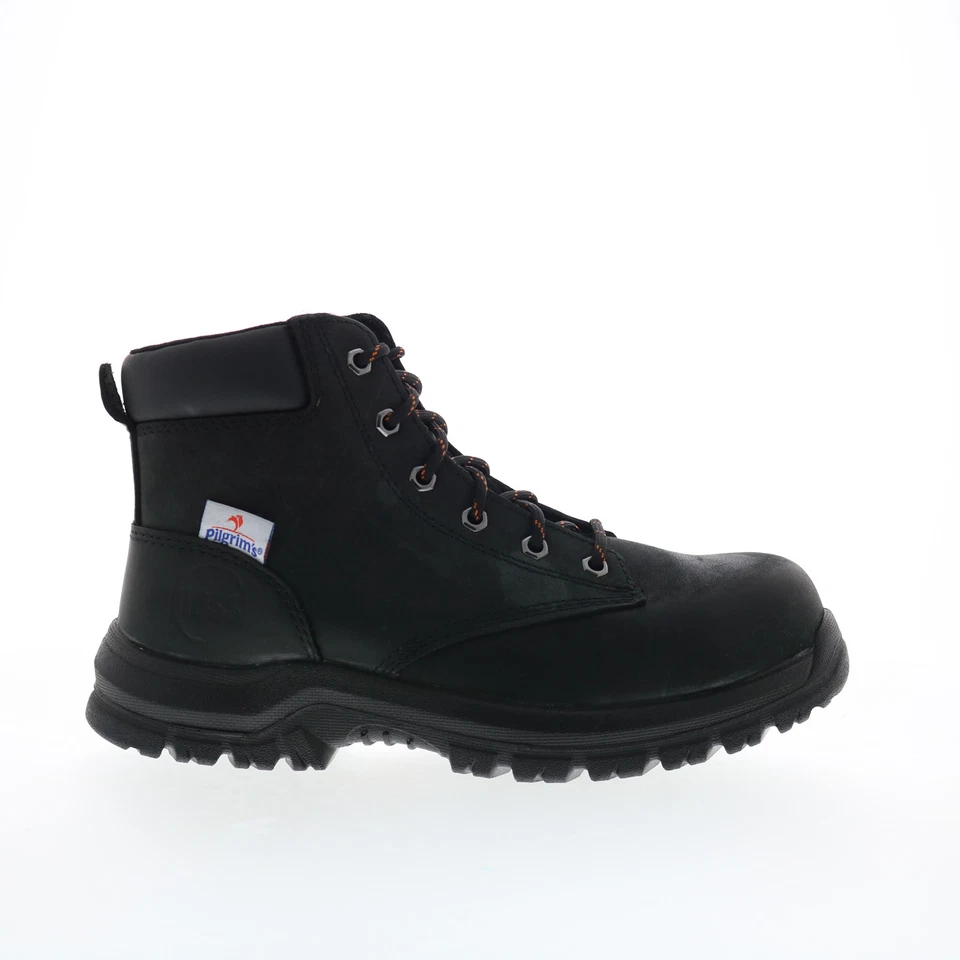 Hoss Basin 60141 Mens Black Leather Lace Up Work & Safety Boots
