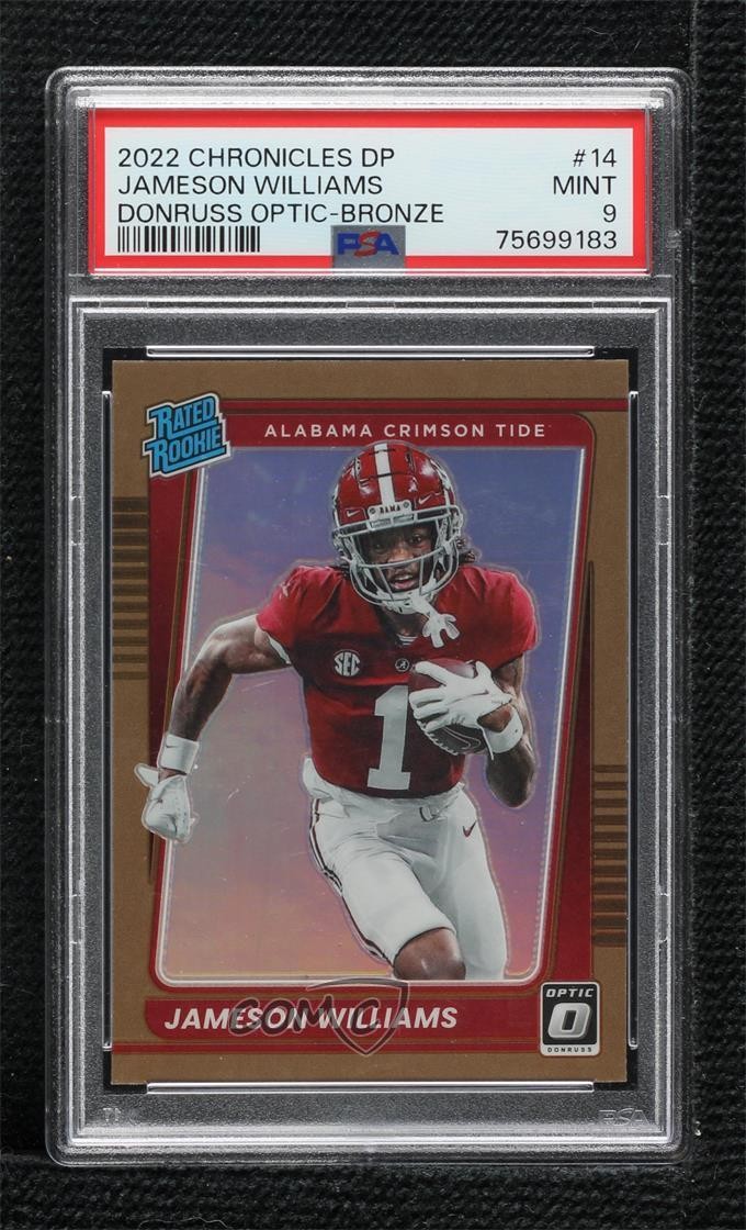 Jameson Williams Panini Chronicles Draft Picks Donruss Optic #14 Bronze