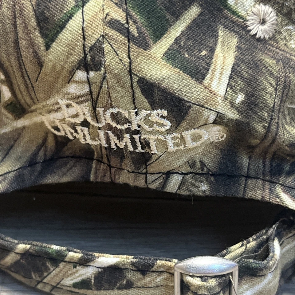 Ducks Unlimited Shadow Grass Mossy Oak Hat 200909947 Adjustable Hat Camo - Image 4 of 4