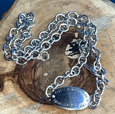 Sterling Silver 925 Hot Diamonds Toggle Necklace With Oval & Diamond Disc