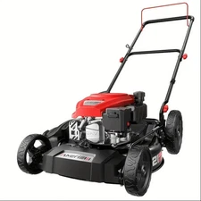 AMERISUN 21" Lawn Mower – 144cc Gas Engine, Mulching, Side Discharge, Adjustable