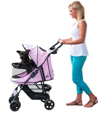 Pet Gear No-Zip Happy Trails Pet Stroller for Cats/Dogs, Zipperless Entry, Ea...