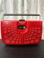 Lettore nastro stereo 8 tracce vintage Panasonic RS-833S portatile rosso formaggio svizzero LEGGI