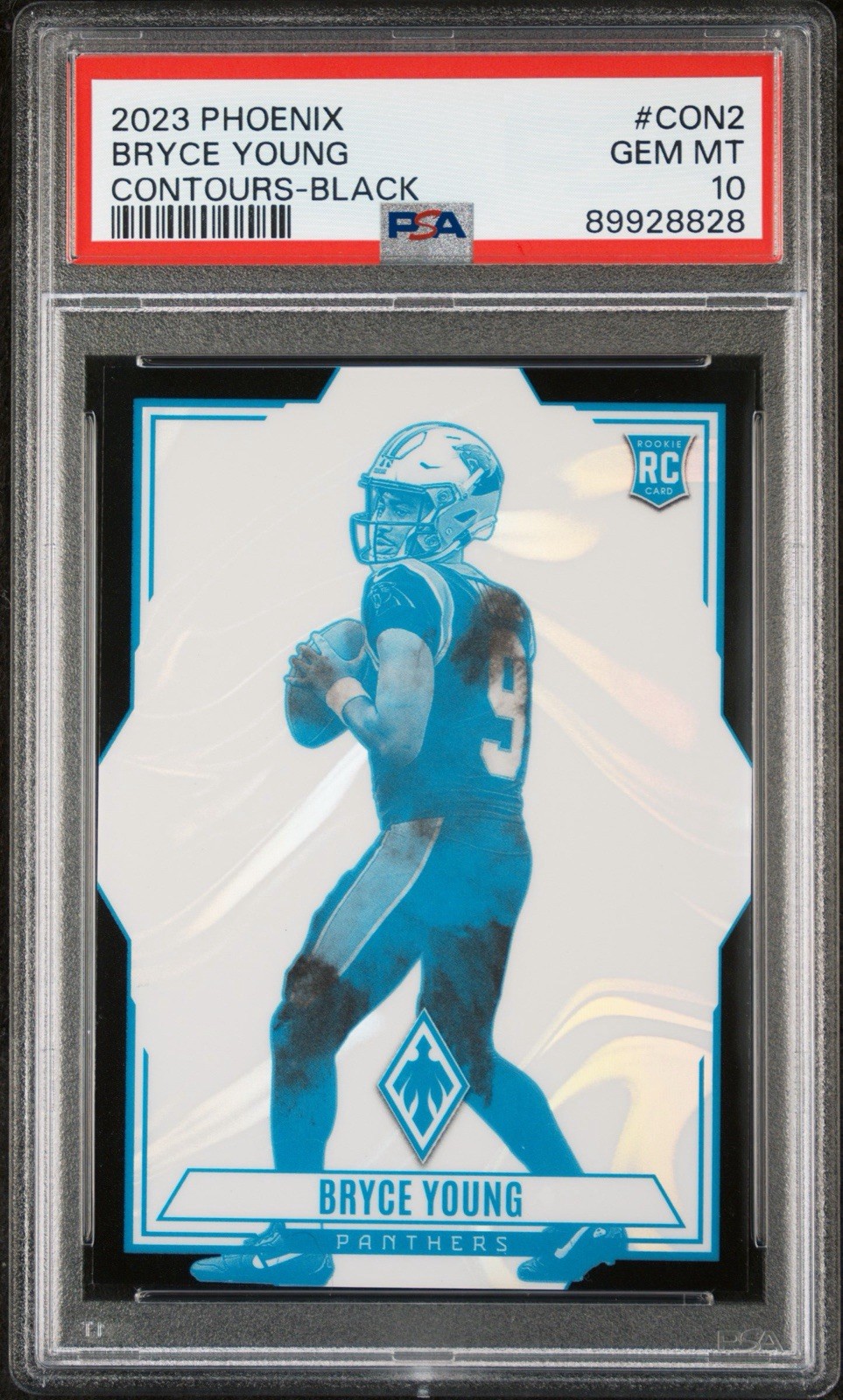 Bryce Young 2023 Panini Phoenix Black Contours PSA 10 Gem Mint Rookie RC # /10
