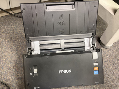 Epson Workforce DS-510 BLK Color Document Scanner w/Power Cord/USB Cord - Tested