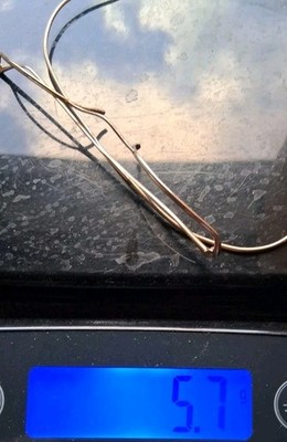 5.8g 12k Gold Glasses Rim For Scrap Only.7 GRAM Earring Addded To Listing 14kg  