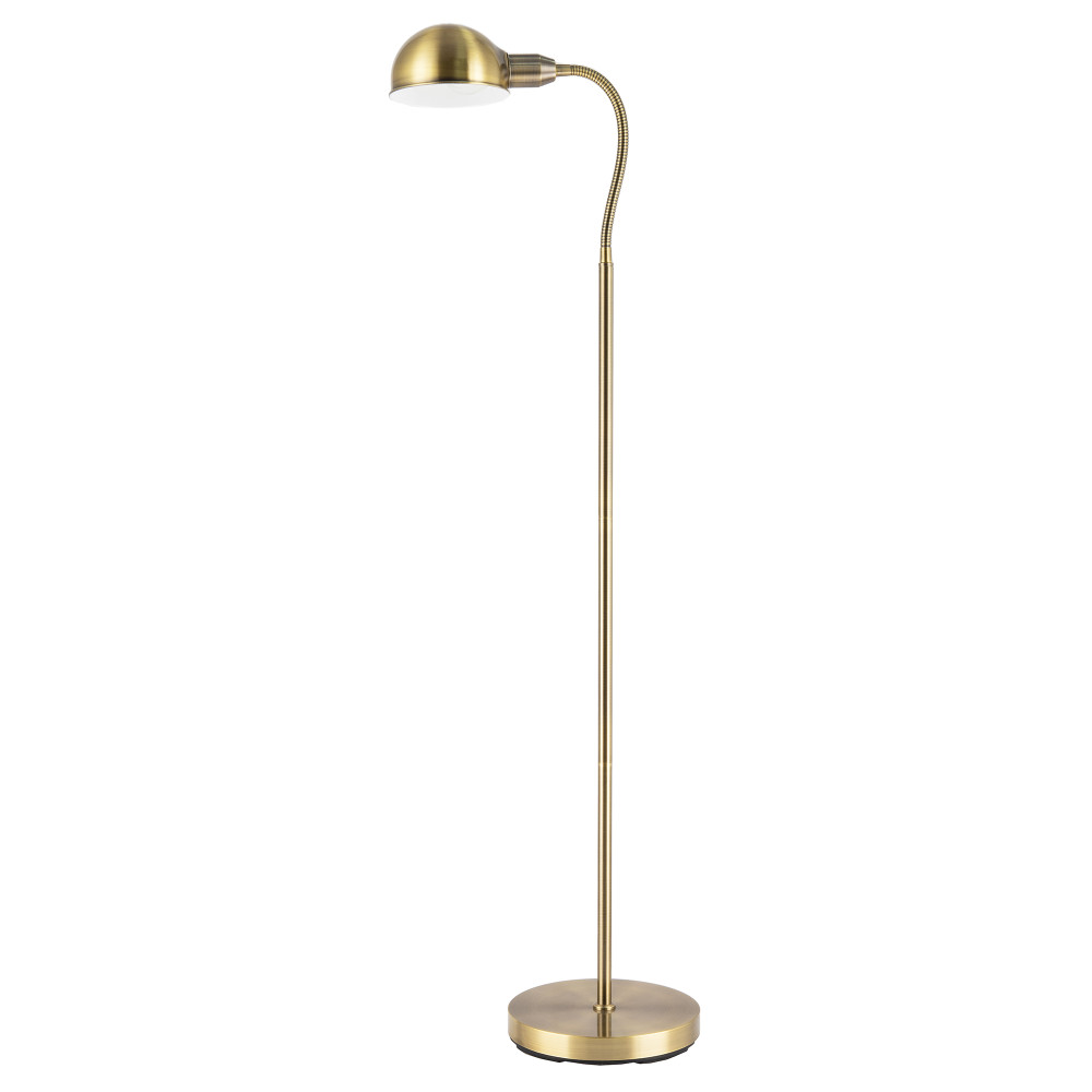Traditional Antique Brass Task Reading Floor Lamp with Adjustable Head by Hap...