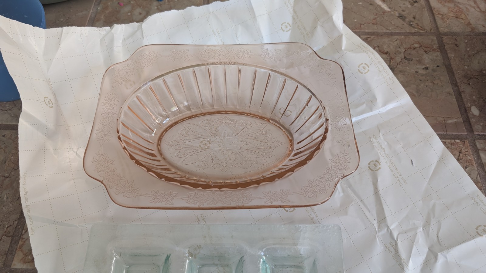 Pink Adam Jeanette Depression Glass 9.5