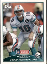 Chad Pennington 2009 Topps Kickoff Miami Dolphins #90