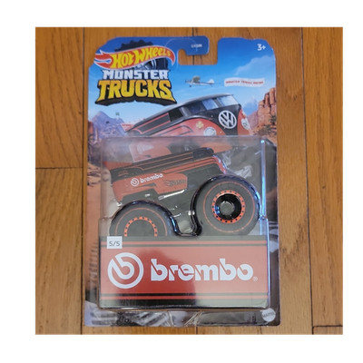 Hot Wheels Monster Trucks Volkswagen Drag Bus Brembo 1:64 Diecast Red Black