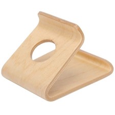 Walnut Wooden Cell Phone Stand Non-Slip Stable Desktop Tablet PC Holder