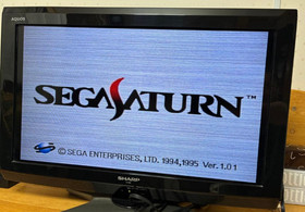 Sega Saturn Main Unit, 2 Soft Pieces & Power Memory Included