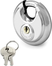 Disc Locks 1 Pack Heavy Duty Steel Keyed Padlock Disc Storage Locks Storage Unit