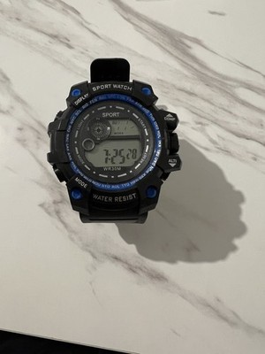 LED Herren Digital Uhr Sport Armbanduhr Wasserdicht Luminous Datum MilitaryStyle