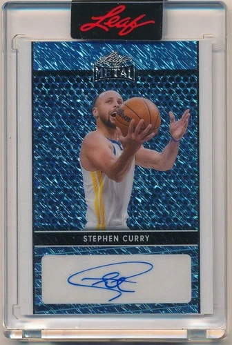 STEPHEN CURRY 2024 LEAF METAL BLUE SIGNATURE AUTOGRAPH WARRIORS AUTO SP 1/1