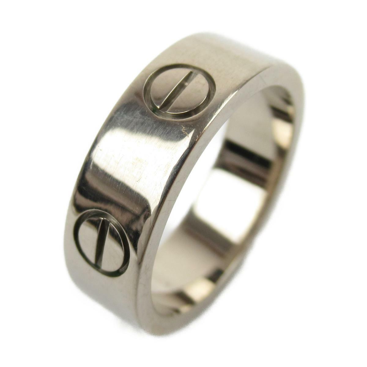 Authentic Cartier Love Ring 18kwg 750 White Gold Used Wedding Ladies 51 Ebay