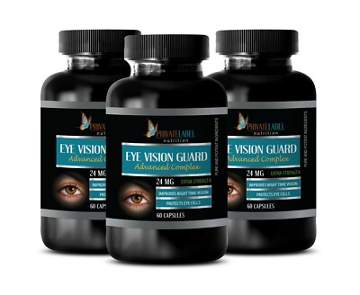 zeaxanthin - EYE VISION GUARD COMPLEX - bilberry extract 3 Bottles 180 Capsules