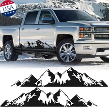78" Snow Mountain Car Side Skirt Body Sticker For Chevy Silverado 1500 2500 3500