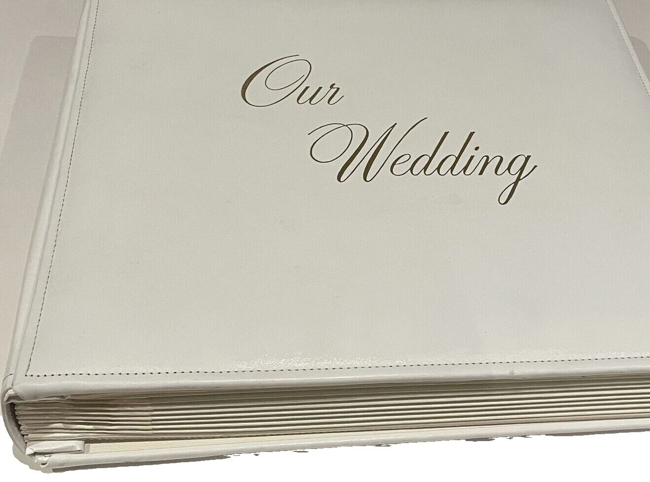 Álbumes de fotos de boda de cuero blanco