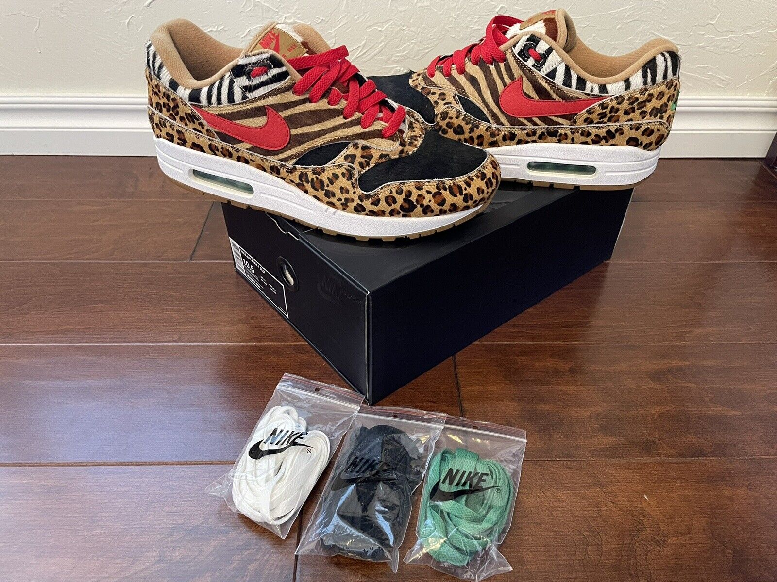 Me gusta sociedad Mortal Nike Air Max 1 DLX x Atmos Animal Pack 2.0 2018 AQ0928-700 Size 10.5  884498849866 | eBay