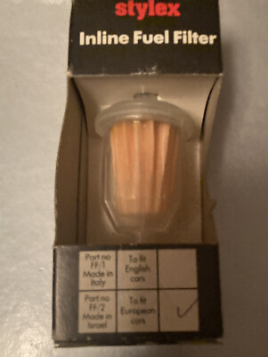 VINTAGE STYLEX CAR INLINE FUEL FILTER : PART NO  FF/2