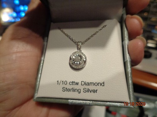 New 1/10 ct tw Diamond Sterling Silver 