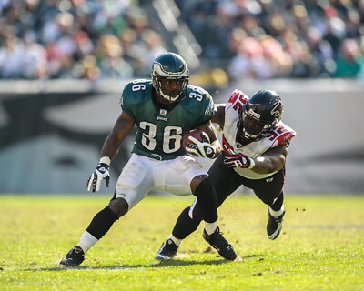 Brian Westbrook in Action on Field Philadelphia Eagles 8x10 NFL Football Photo
