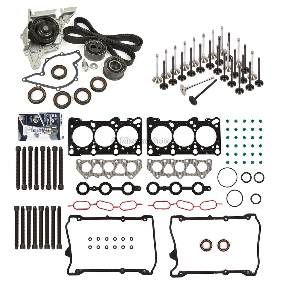 Juego de juntas de culata válvulas correa de distribución apto para 98-05 Volkswagen Passat Audi 2.8 DOHC Foto 4 de 4