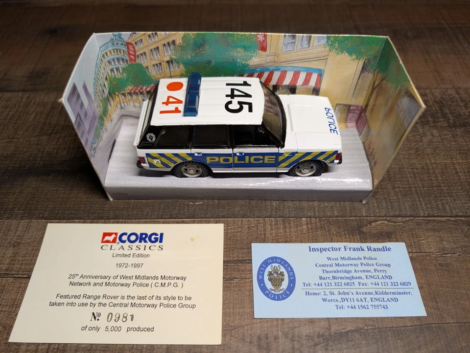 CORGI 57602 Range Rover Central Motorway Police Group Limited Edition New in Box - Image 2 of 4
