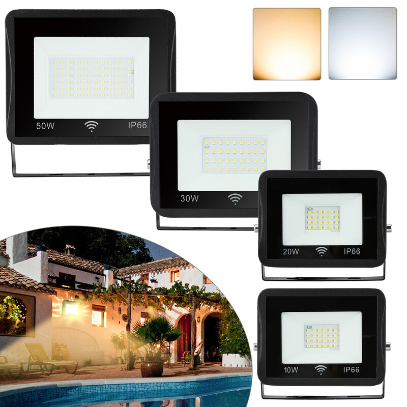 图片 01 - LED Fluter mit Bewegungsmelder Strahler IP66 Außenleuchte Flutlicht 10W - 50W