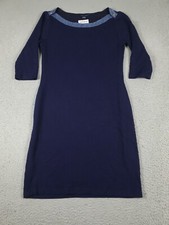 Tommy Hilfiger T Shirt Dress Womens Small Blue Pullover 3/4 Sleeve