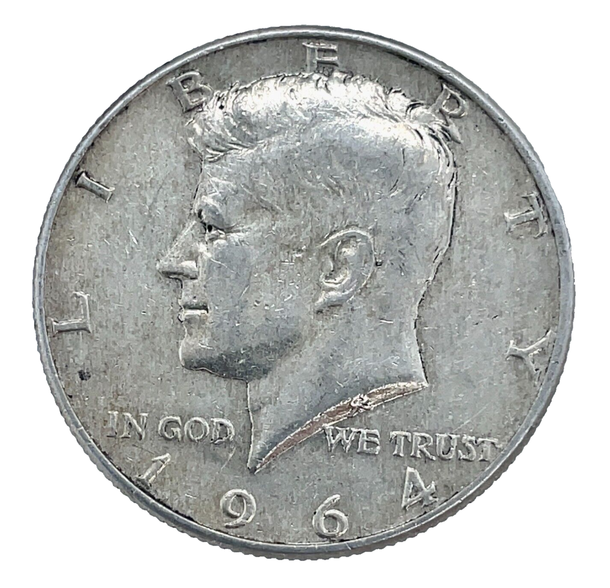 1964-D/D Kennedy Half Dollar RPM-001 FS-501, Scarce Variety AU/UNC