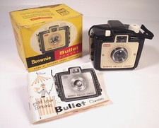 Vintage Eastman Kodak Brownie Bullet Camera with Box and Instructions Works