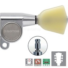 NEW Gotoh SG360-P4N MG Magnum Locking Tuners L3 R3 KEYSTONE Buttons 3x3 - CHROME