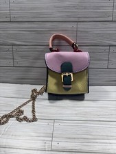 Kids  Mini Crossbody Bag   Faux Leather, Multicolor with Gold Accents