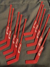 Lot of 10 Detroit Red Wing Hockey Sticks Cocktail Stir Sticks Pub Club