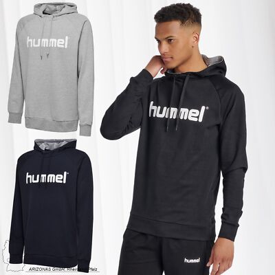 Herren hummel Logo Hoodie Kapuzen Pullover Trainings Sport Sweatshirt HMLGO NEU