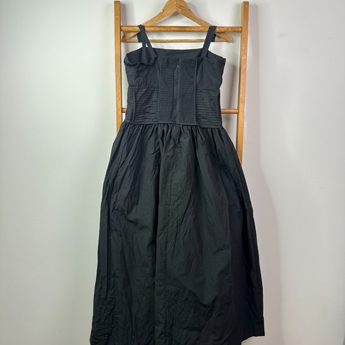 Marle Dress Womens 12 Black Sleeveless Mid Length Textured Cotton - Picture 5 of 10