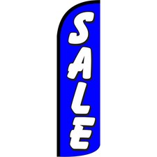 Sale Blue 3 ft X 11 1/2 ft Windless Swooper Flag Flag Only 