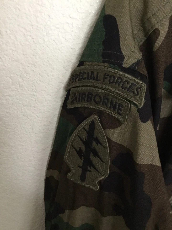 美国陆军 BDU 迷彩夹克带特种部队补丁等 — 第 4/4 张图片