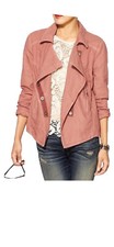 Free People linen moto military jacket Womens small
