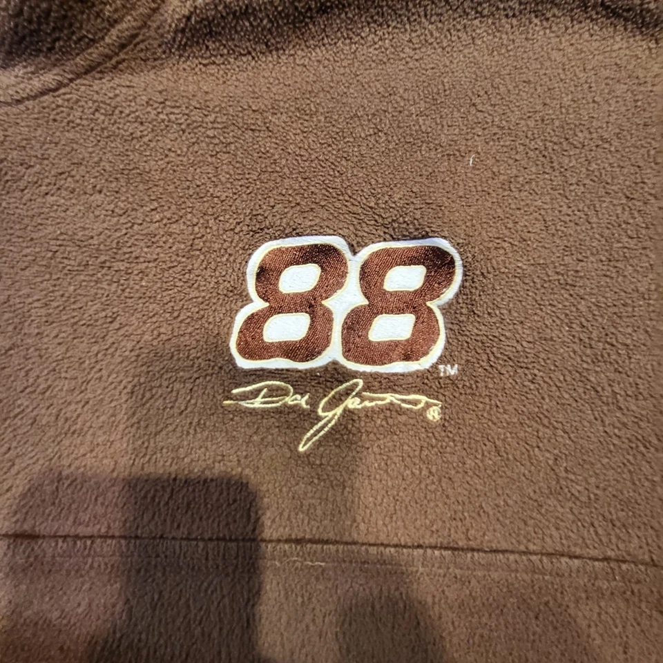 Dale Earndhart Jr #88 NASCAR Hombres L Competidores Vista Marrón Cuarto Cremallera Pull Over Foto 4 de 4