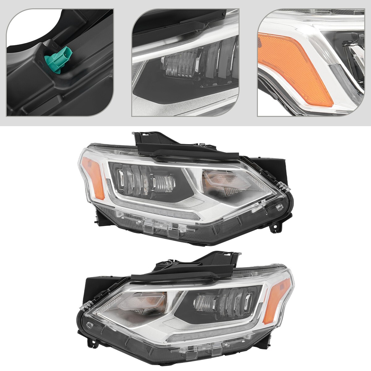 Full Led Headlights 84887859 84887860 Headlamps For Chevy Traverse