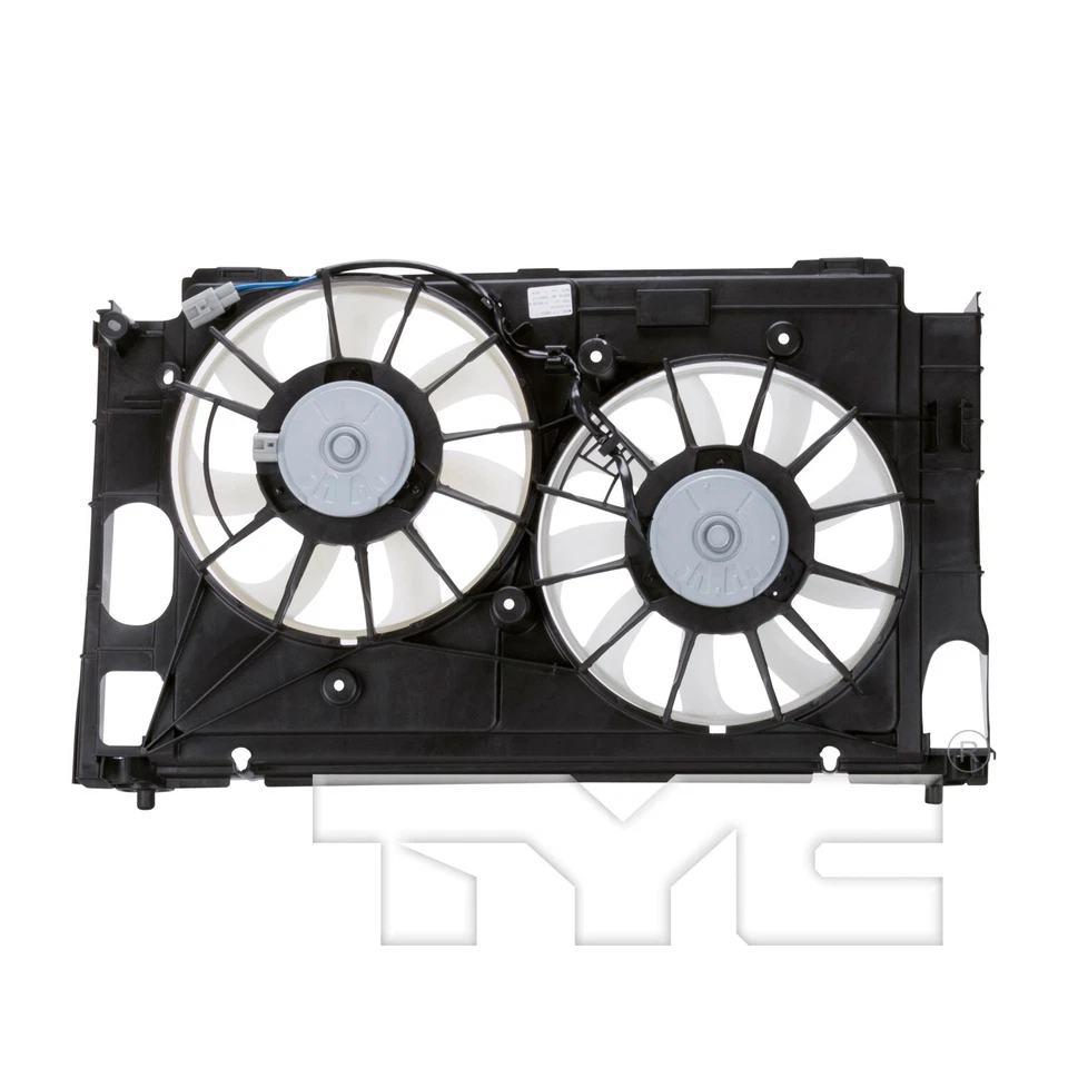 Dual Radiator and Condenser Fan Assembly TYC For 2012-2017 Toyota Prius V 1.8L - Image 3 of 4
