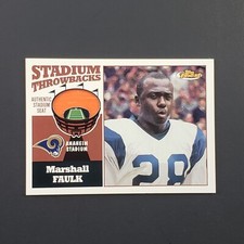 Marshall Faulk 2001 Topps Finest Stadium Throwbacks #FS-MF St. Louis Rams HOF