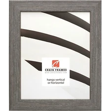 Craig Frames Farmhouse Essentials, 1.25" Charcoal Gray Solid Wood Picture Frame