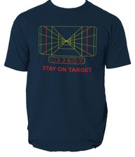 MENS STAR WARS STAY ON TARGET T-SHIRT DARTH VADER YODA ALL SIZES FIVE COLOURS